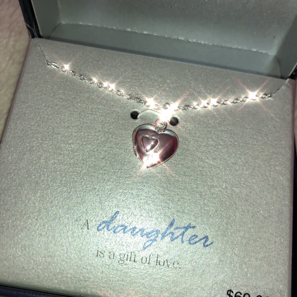 Silver Heart Locket with Lettering on back